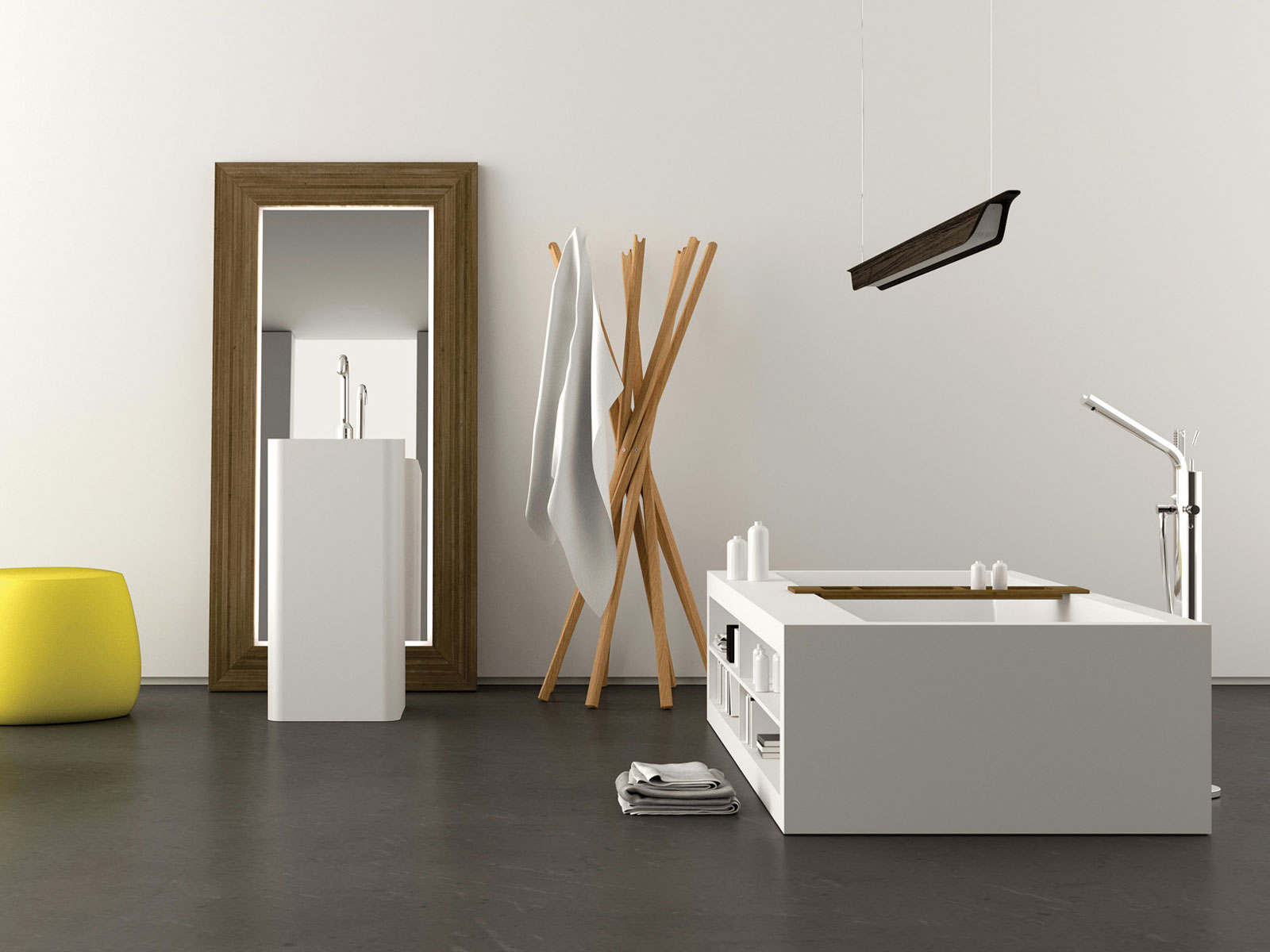 Bathroom furniture and Moma Design fireplaces